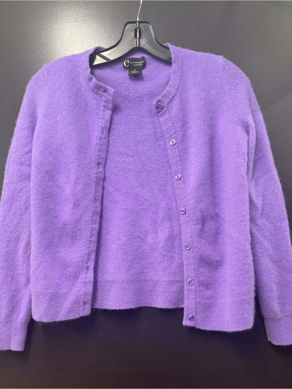 Bloomingdale's Lavender Cashmere Cardigan